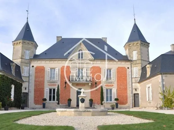 A 5 min de Sainte Foy la Grande : Château historique de 620m², son vignoble de 85ha, son écurie, ses