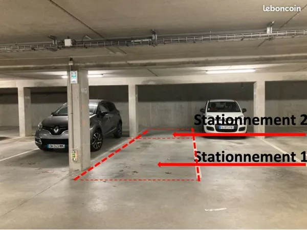 2 places de stationnement couvertes