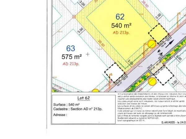 Terrain 540 m²