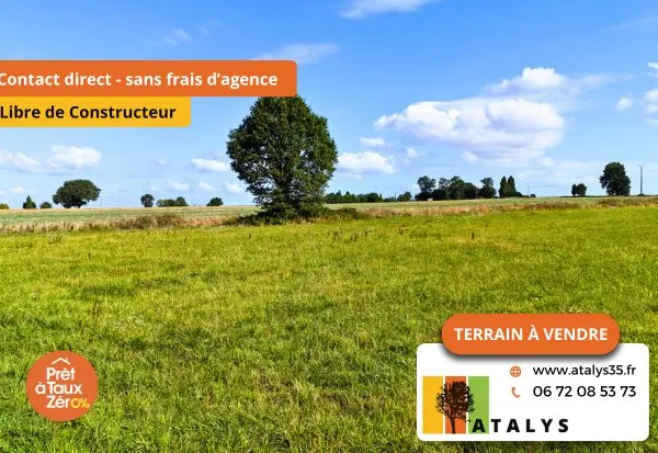 Terrain viabilisé, libre de constructeur