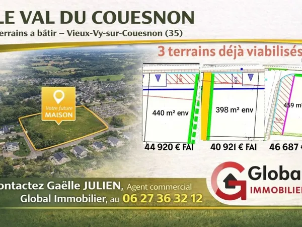 Terrain en individuel 400 m²