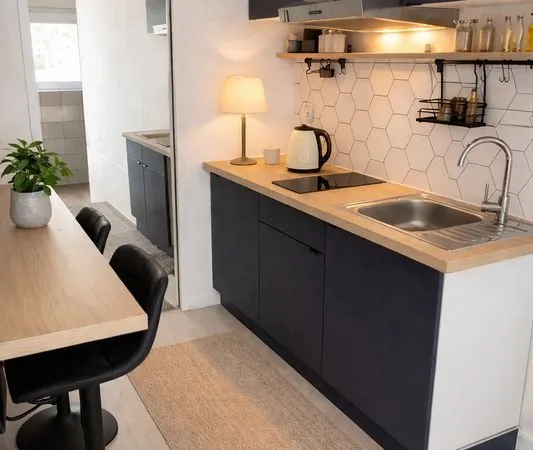 Studio meublé - NEUF - cour privative - Pompe à chaleur