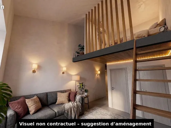 Studio 23m² + mezzanine 5m² - Bron mairie / Tram T2