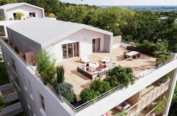 Appartement Toulouse 5 pièces de110m² + 235m² de Terrasse + 2 Parking sous-sol ! PECH DAVID