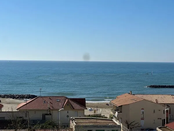 CARNON PLAGE VUE MER PANORAMIQUE T2 RÉNOVÉ ÉTAGE ÉLEV