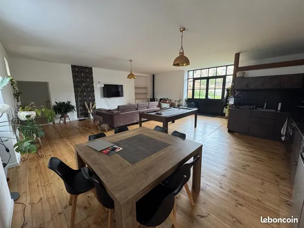 Maison type loft rénovée - 150 m² avec jardin - Craponne-sur-Arzon centre