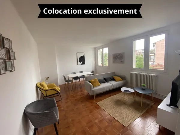 Chambre meublé -Appartement meublé de type 5 pour COLOCATION