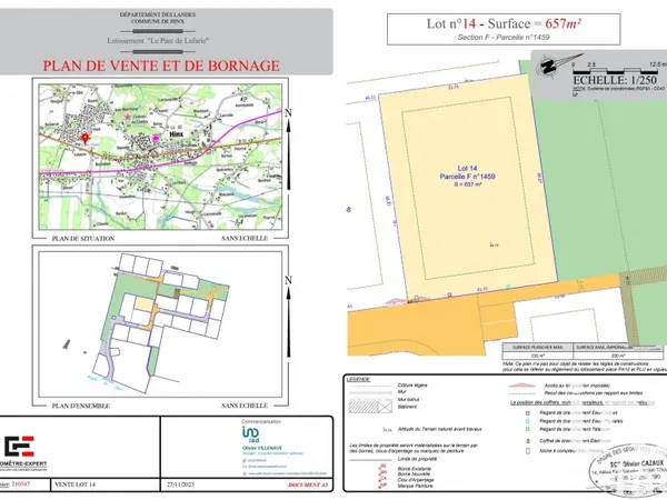 Terrain 657 m²
