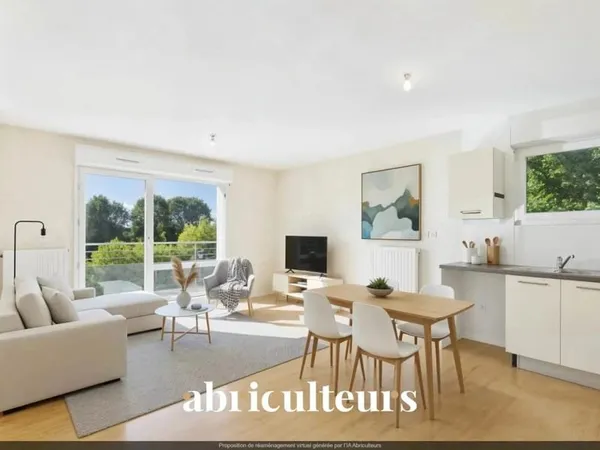 Bel appartement à Séné d'environ 60 m², quartier du Poulfanc - 10 minutes de Vannes