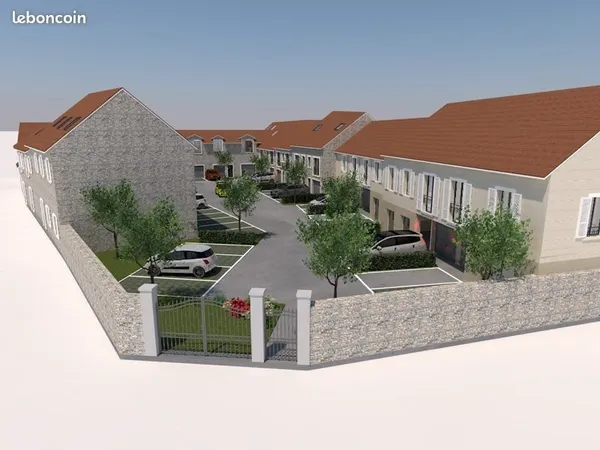 Corps de ferme avec permis pour 19 logements - Grisy-