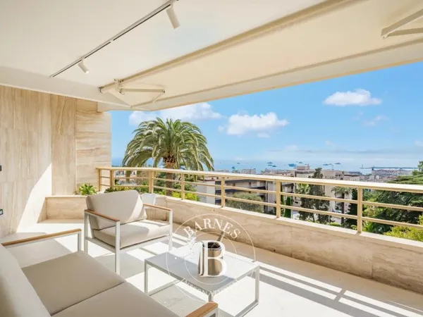 CANNES BASSE CALIFORNIE - VUE MER PANORAMIQUE - TERRASSE - 4 PIECES - RÉSIDENCE PRESTIGE - SUD OUEST
