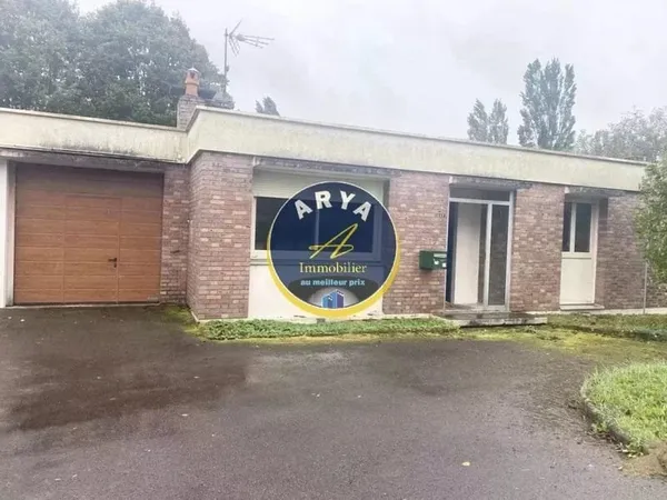 Pavillon Plain-pied 96 m2 à rafraîchir, 4 chambres, garage, beau terrain de 633 m2