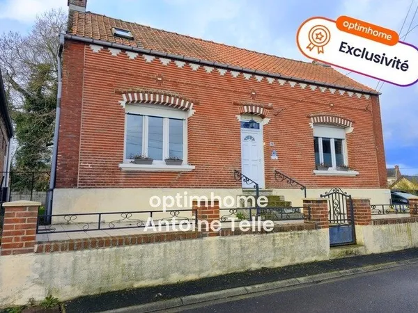 Saint Vaast en cambresis 59188 - Maison individuelle de 2 chambres avec jardin clos sur 335m²
