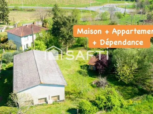MAISON TRADITIONNELLE 2 LOGEMENTS ET DOUBLE GARAGE
