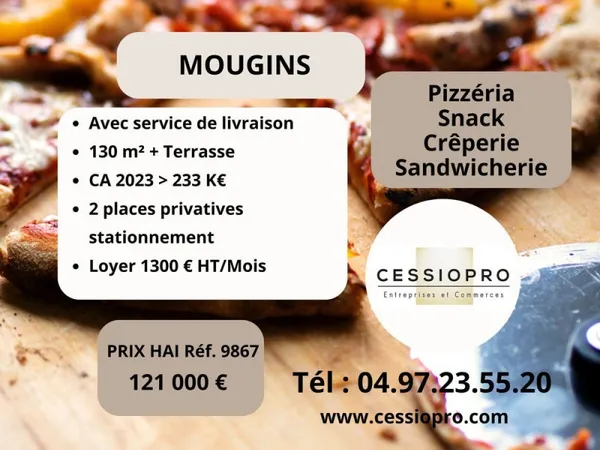PIZZERIA, SNACK, CREPERIE, SANDWICHERIE AVEC SERVICE DE LIVRAISON MOUGINS