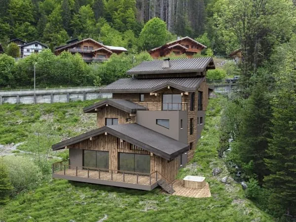 Demi-chalet neuf 4 chambres - Vue montagne