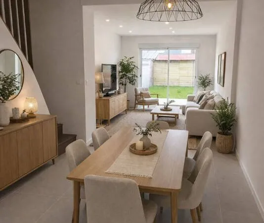 Maison Lomme 90 m2, 3 ch, salle de bains complète, jardin, Bus 10