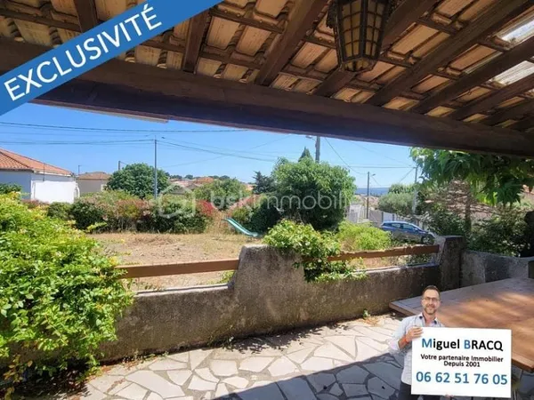 Dans le centre de Lespignan villa F4 de plain-pied sur 1152 m² de terrain 34710