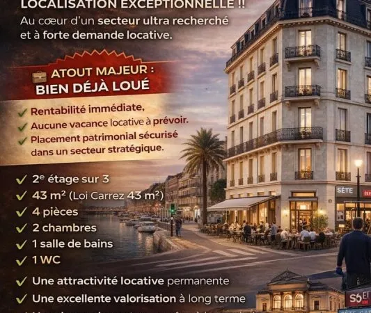 INVESTISSEMENT PREMIUM - EMPLACEMENT N°1 À Sète