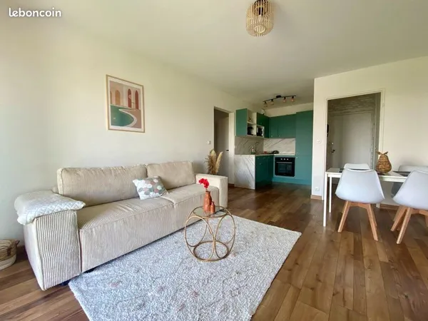 T2 meublé 40 m² avec balcon plein sud et vue Pyrénées - Dernier étage - Clim