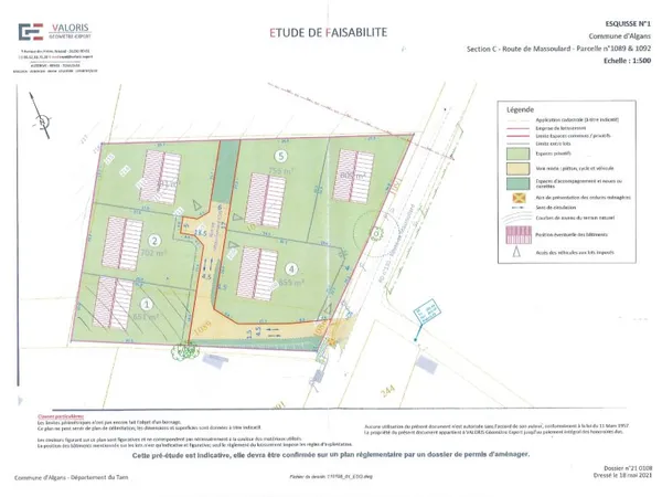 Terrain en individuel 702 m²