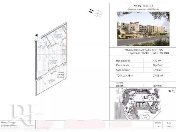 Appartement 1 pièce 28 m²