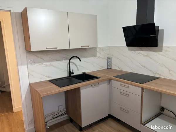 Appartement T3, 61m2, refait à neuf, rez de jardin