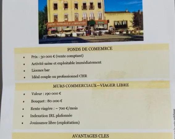 Commerce Vente La Chaise-Dieu 22p  30000€