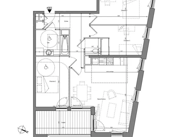 Appartement T4 de 79 m2