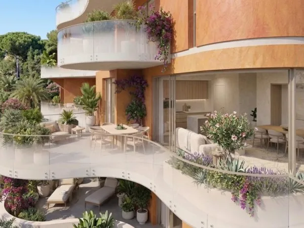 SUPER T2 DE 45M² AVEC 21m² DE TERRASSE SUD EN ETAGE ELEVE DANS UN ENVIRONNEMENT PRIVILEGIE