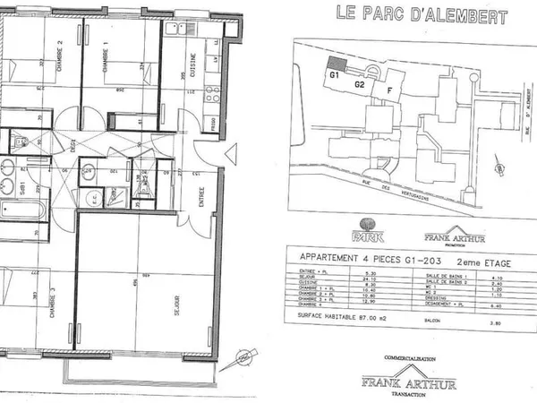 Appartement 4 pièces 87 m²