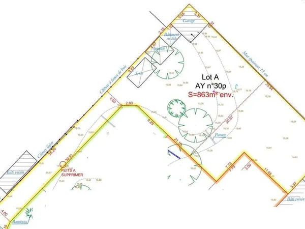 Terrain 863 m²