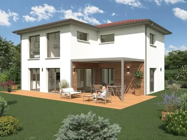 Construction maison ossature bois - 122m² habitables + Garage - Terrain 700m² - Cornillon-Confoux