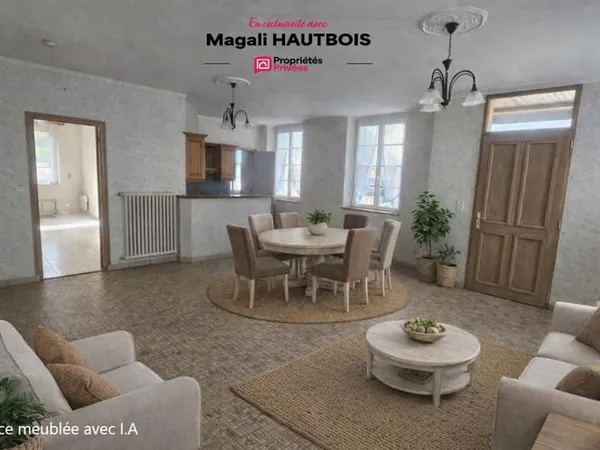 Maison de ville PONTAUBAULT 50220, 5 pièces de 115 m2