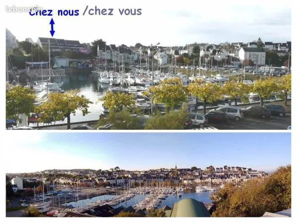 F2 Duplex - Vue panoramique sur le port de plaisance - Dernier étage - Parking - Tréboul