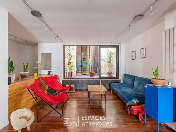Appartement rénové par architecte avec patio