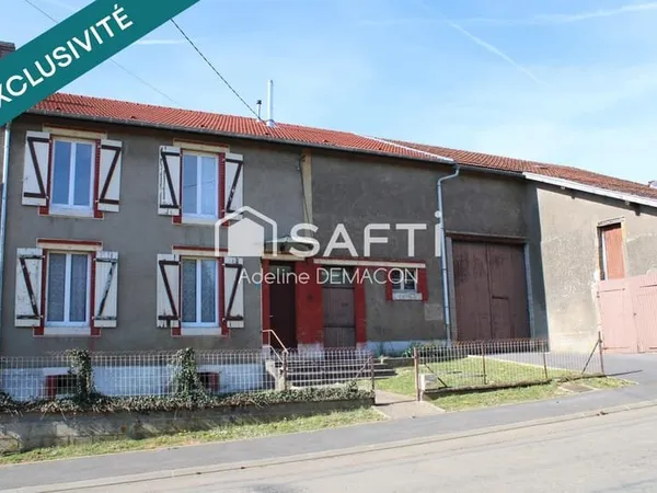 Maison 4 chambres avec grange, jardin et dépendance à réhabiliter