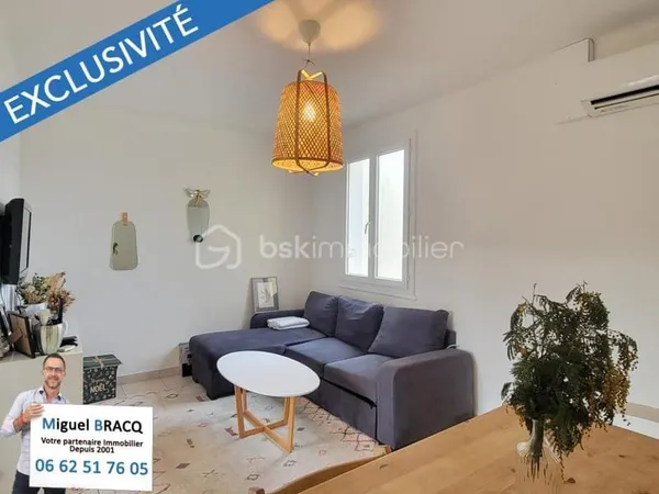 Au centre de Valras Plage, appartement T3 de 58 m² rénové avec terrasse de 8 m²