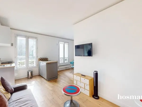 Appartement 1 pièce de 27 m² traversant - Rue Bellot, Paris