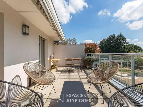 Appartement familial en attique avec terrasse