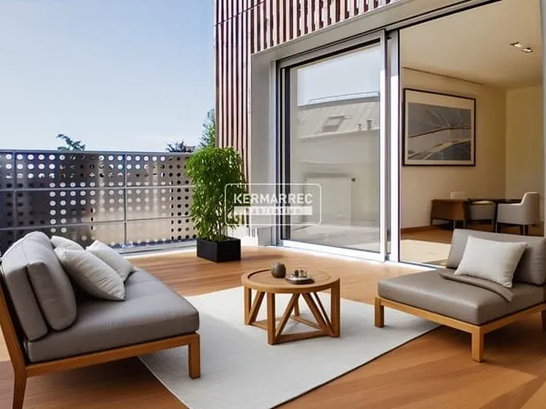Rennes St Jacques dans immeuble neuf spacieux Type 3 de 74m² avec terrasse