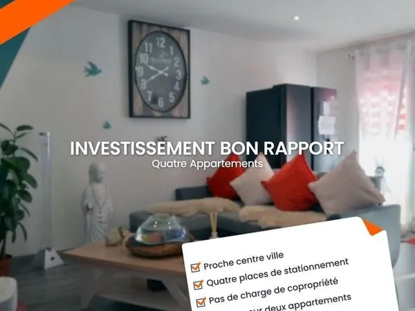 Ensemble de 4 logements à Lens - Idéal investisseur, rentabilité de 8%