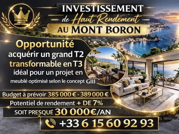 Investissement de haut rendement Mont Boron (Nice)