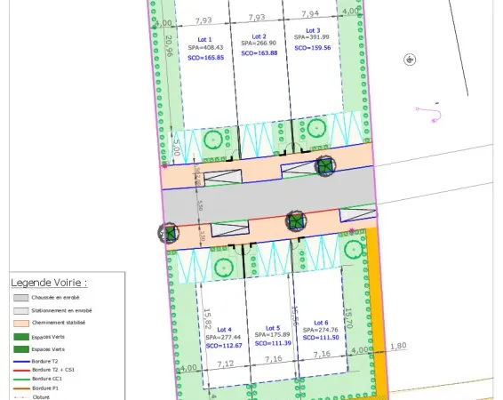 Terrain en lotissement 176 m²