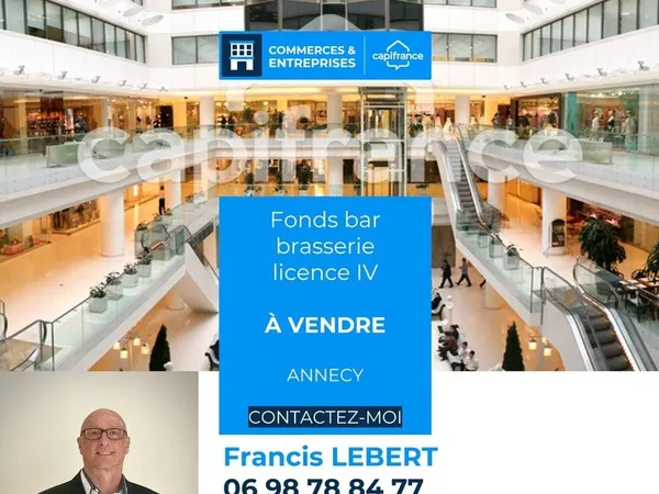 Fonds de commerce Bar-Brasserie à vendre hyper centre ANNECY (74)