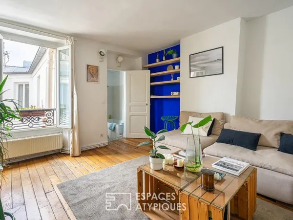 Appartement traversant entre le canal et les buttes Chaumont