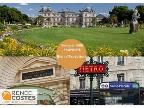 Vente en nue propriété - F87-H89 ans - PARIS (75006)