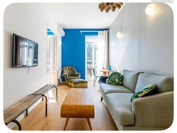 🏡 T3 meublé 64 m² rénové - Clim - Centre Marseille (13001)