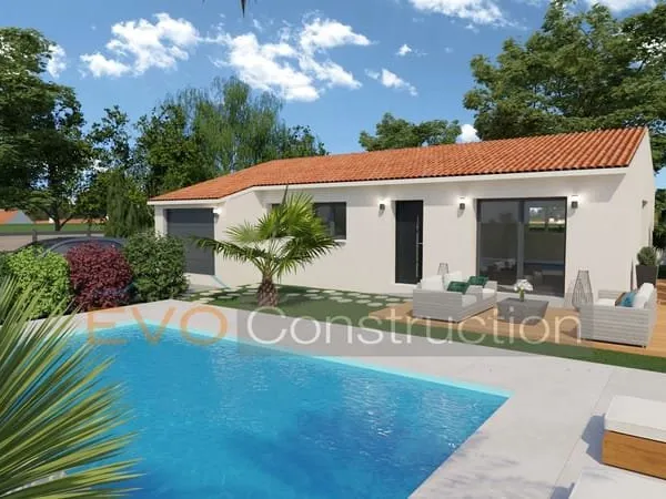 A Thuir, Villa T4 de plain pied avec garage sur une belle parcelle en 3 Faces