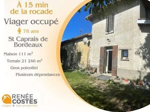 Viager occupé - F78 ans - CREON (33670)